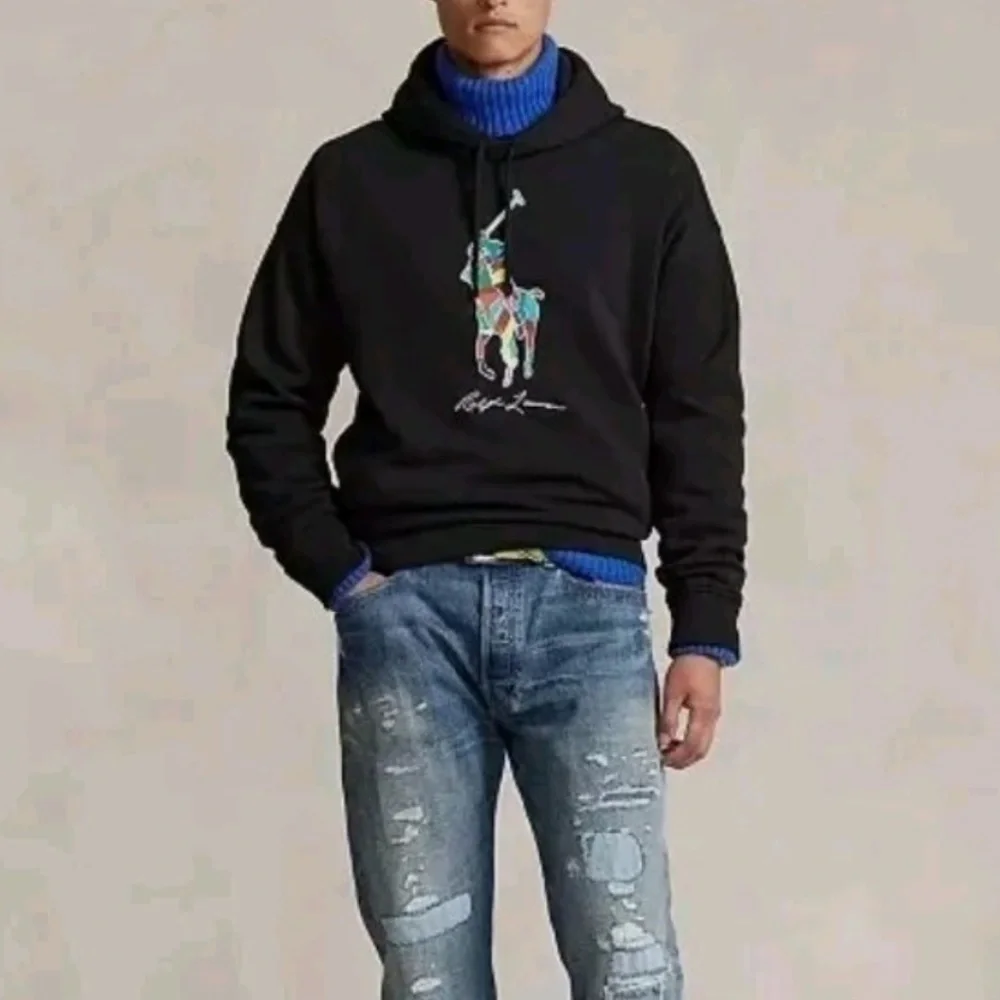 POLO RALPH LAUREN Men Big Pony Fleece Hoodie. XS